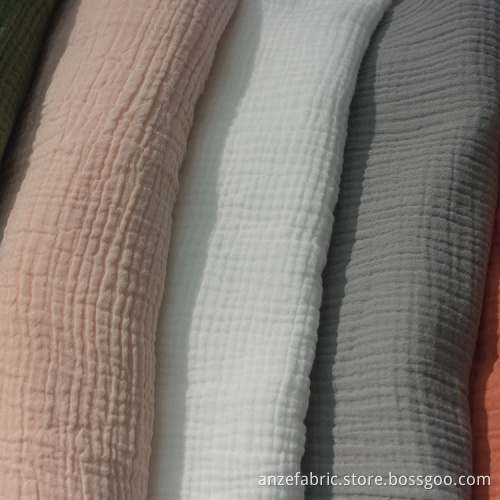 double layer 100% cotton gauze fabric